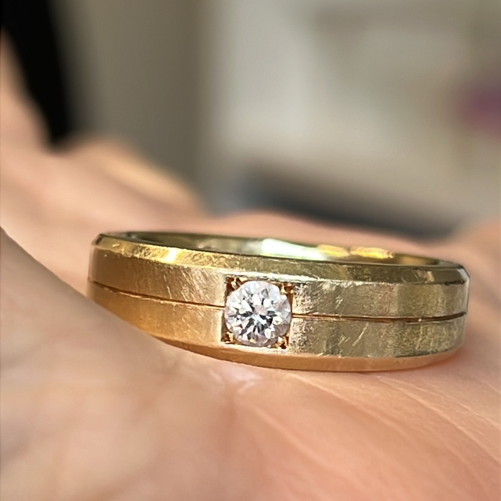 14k Gold Ring with .25 carat  Diamond Accent